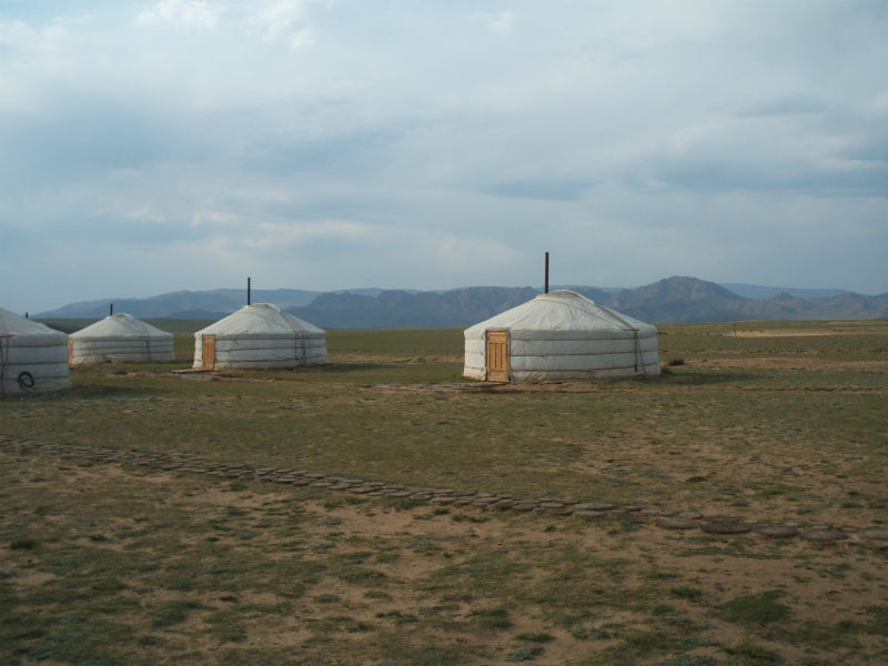 Ger (yurt) camp in Mongolia