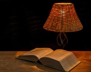 Book and lamp